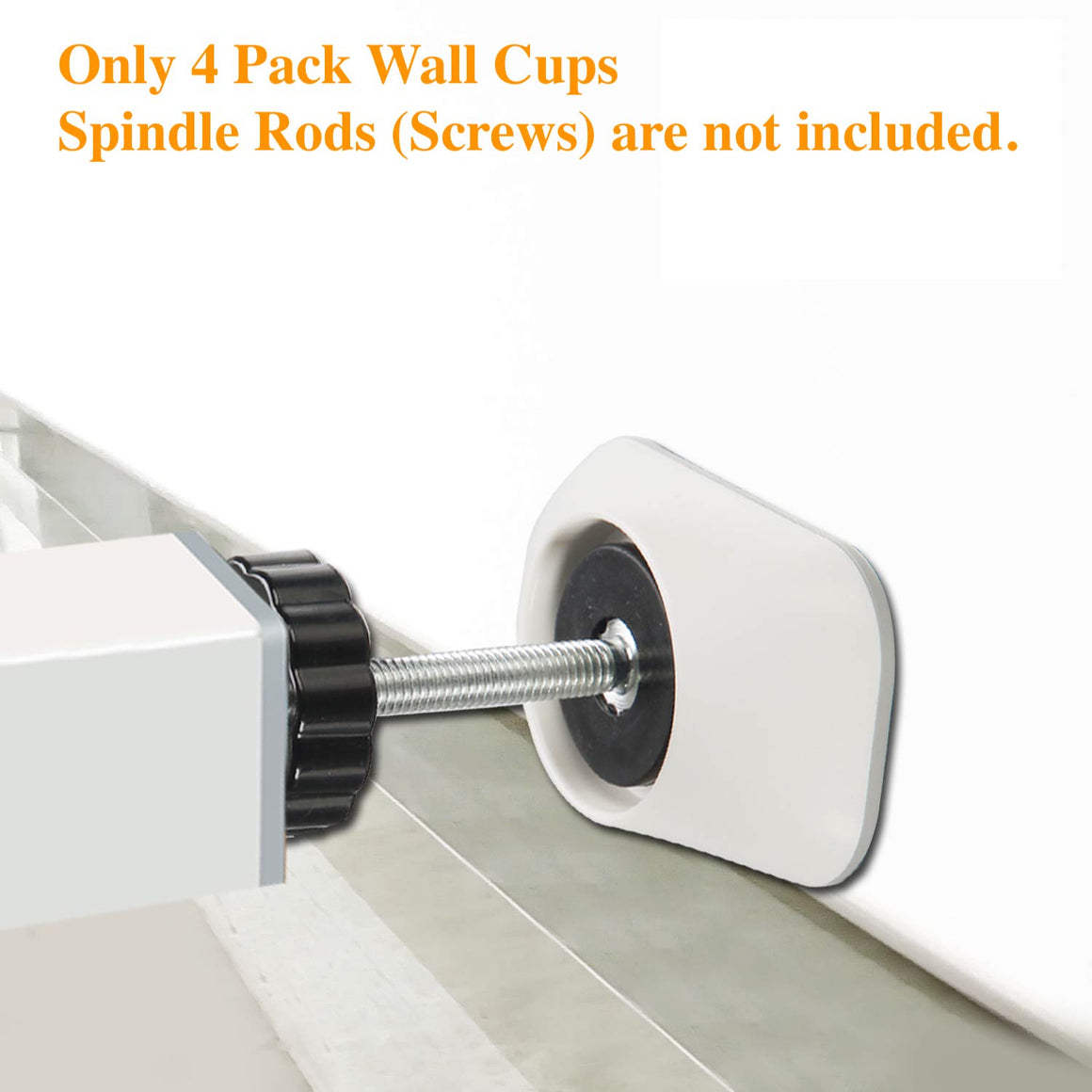 Vmaisi Baby Gate Wall Cup Protector Make Pressure Mounted Safety Gates More Stable - Wall Damage-Free - Fit for Doorway, Door Frame, Baseboard - Work on Dog & Pet Gates