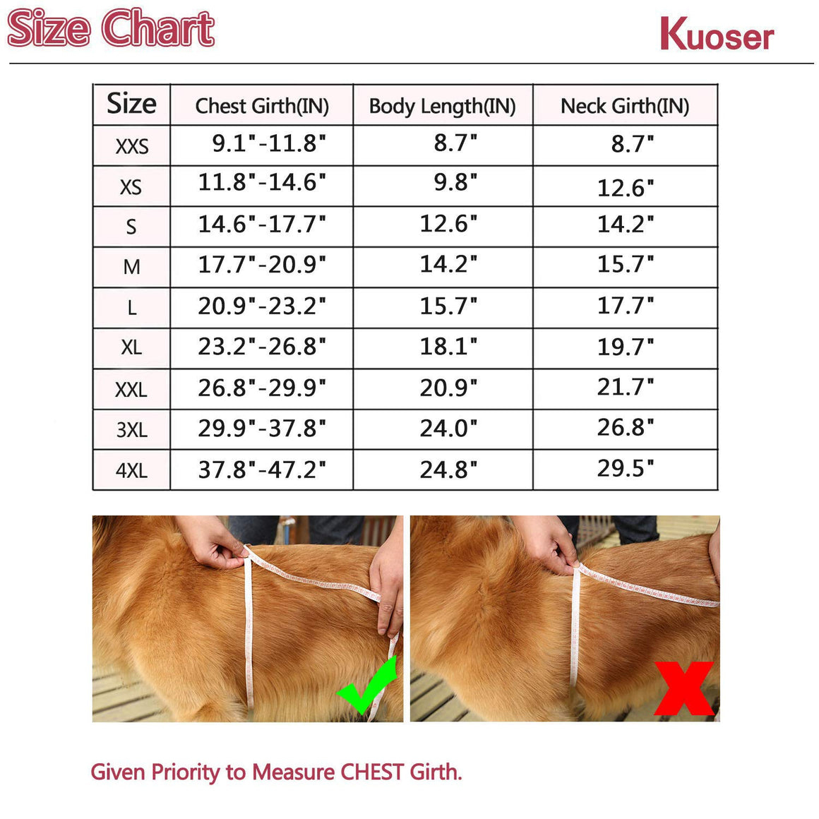 Kuoser Cozy Waterproof Windproof Reversible British Style Plaid Dog Vest Winter Coat Warm Dog Apparel Cold Weather Dog Jacket XXS-4XL